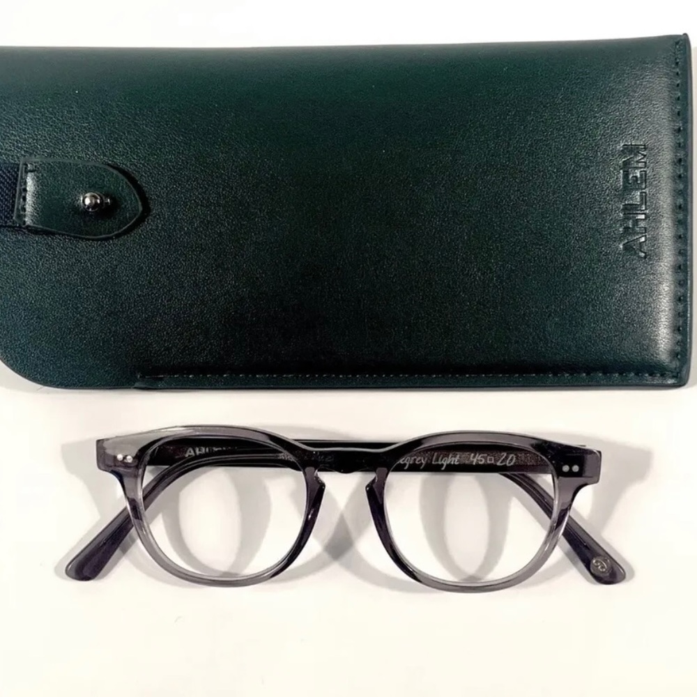 Ahlem Eyeglass “Rue Cler” Frames, Slategrey Light, 45/20, Made In France